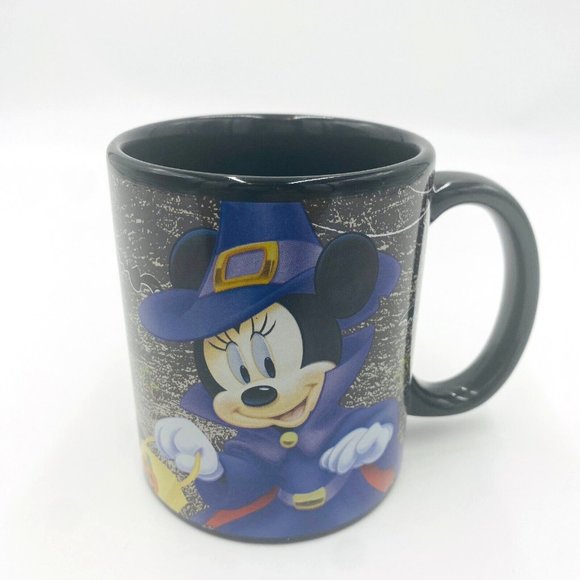 HALLOWEEN Coffee Mug Cup DISNEY Minnie Mouse Witch Black - Picture 1 of 7